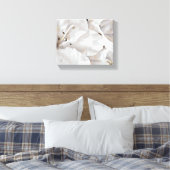 *~* Rustic Grunge Azalea Flowers White Neutral Canvas Afdruk (Insitu (Slaapkamer))