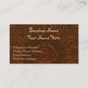 Rustic Grunge Brown Textured-effet Cartes de visit