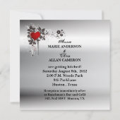 Rustic grunge Motorcyle Biker Wedding Kaart (Achterkant)