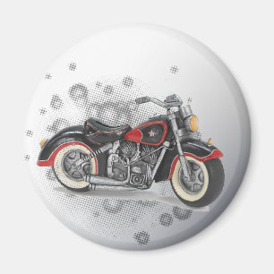 Rustic grunge Motorcyle Biker Wedding Magneet