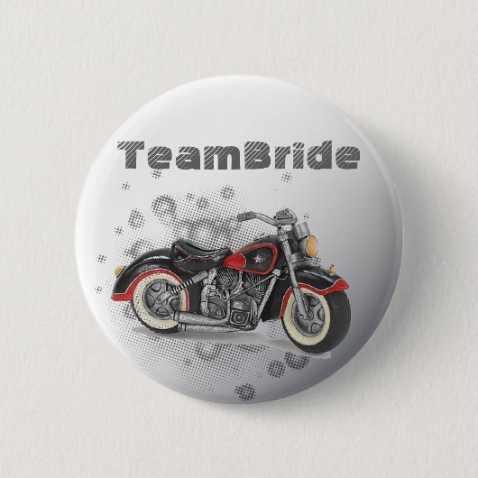 Rustic grunge Motorcyle Biker Wedding Ronde Button 5,7 Cm (Voorkant)