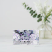 ** Rustic Grunge Rhododendron Bloemen Wit Visitekaartje (Staand voorkant)