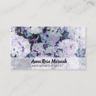 ** Rustic Grunge Rhododendron Bloemen Wit Visitekaartje