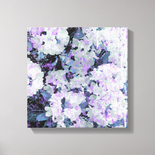 *~* Rustic Grunge Rhododendron Flowers White Blush Canvas Afdruk