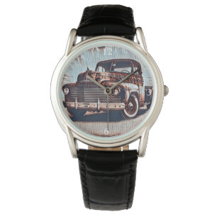 Rustic Grunge Truck - Een  schoonheid Horloge