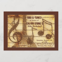 Rustic Guitar Invitation
