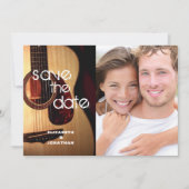 Rustic Guitar Music Theme Country Modern Save Date Save The Date (Voorkant)