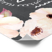 Rustic Hallo Baby Floral Baby shower Sign Poster (Hoek)