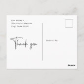 Rustic Hand Lettering Wedding Foto Dank je Briefkaart (Achterkant)