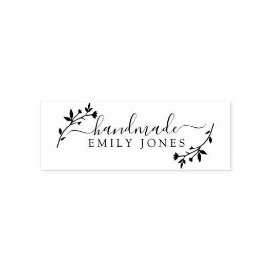 Rustic Handmade Business Zelfinktende Stempel (Design)
