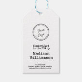 Rustic Handmade in USA Voeg je Logo toe Cadeaulabel (Voorkant)