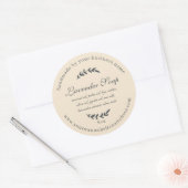 Rustic Handmade Lavender Soap Ivory Ronde Sticker (Envelop)