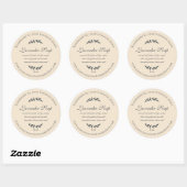 Rustic Handmade Lavender Soap Ivory Ronde Sticker (Vel)
