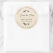 Rustic Handmade Lavender Soap Ivory Ronde Sticker (Tas)