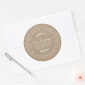 Rustic Handmade Lavender Soap Kraft Paper Ronde Sticker (Envelop)