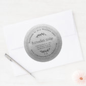 Rustic Handmade Lavender Soap Silver Ronde Sticker (Envelop)