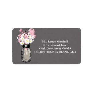Rustic Hanging Mason Jar Wedding Etiket