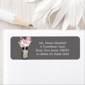 Rustic Hanging Mason Jar Wedding Etiket (Insitu)