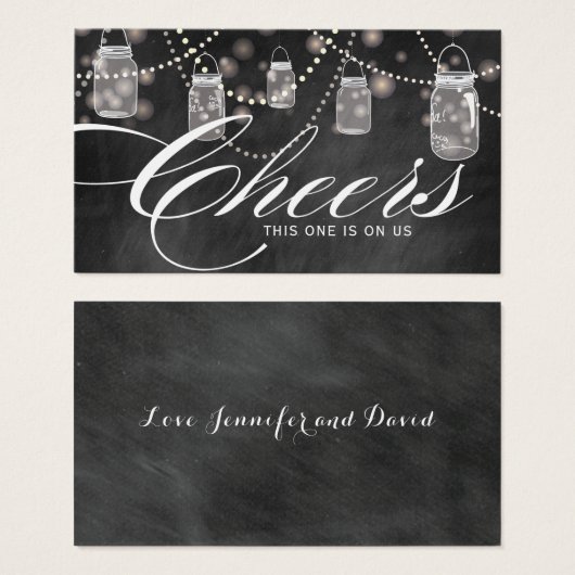 Rustic Hanging Mason Jars Tickets - Pak van 100 Visitekaartjes (Voorkant /achterkant)