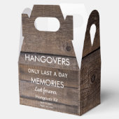 Rustic Hangover Kit Barn Country Wedparty Bedankdoosjes (Geopend)