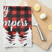 Rustic Happy Campers Buffalo Check Pset Theedoek (Quarter Fold)