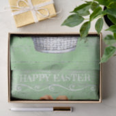 Rustic Happy Easter Basket of Flowers Eggs Tissuepapier (Geschenk)