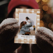 Rustic Happy Holiday En vichy Plaid Carte photo