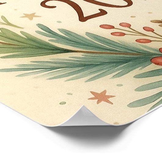 rustic happy new year wall poster (Coin)