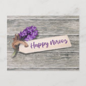 Rustic Happy Norooz Hyacinth - Carte Postale (Devant)