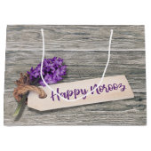Rustic Happy Norooz Hyacinth - Large Gift Bag Groot Cadeauzakje (Voorkant)