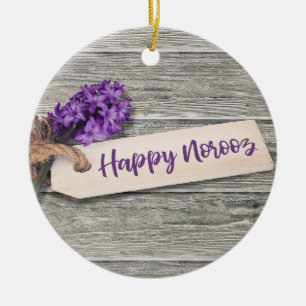 Rustic Happy Norooz Hyacinth - Ornement