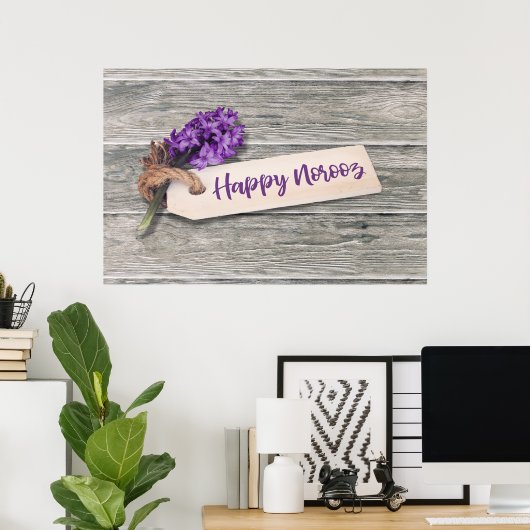 Rustic Happy Norooz Hyacinth - Poster (Bureau à domicile)