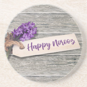 Rustic Happy Norooz Hyacinth - Sandstone Onderzett Zandsteen Onderzetter