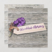 Rustic Happy Norooz Hyacinth - Uitnodiging (Voorkant / Achterkant)
