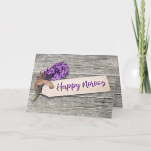 Rustic Happy Norooz Hyacinth - Wenskaart Feestdagen Kaart