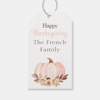 Rustic Happy Thanksgiving Gift Label Cadeaulabel