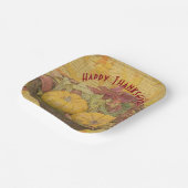 Rustic Happy Thanksgiving-herfst leveert Papieren Bordje (Gebogen)