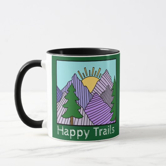Rustic Happy Trails Mountains Mok (Links)