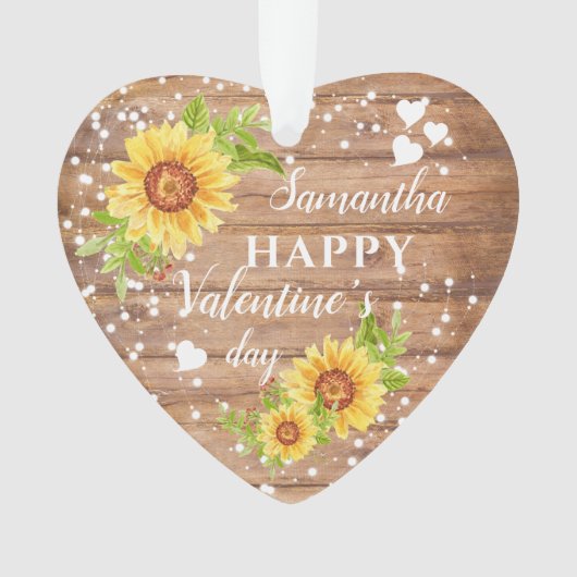 Rustic Happy Valentine's Floral Sunflower (devant)