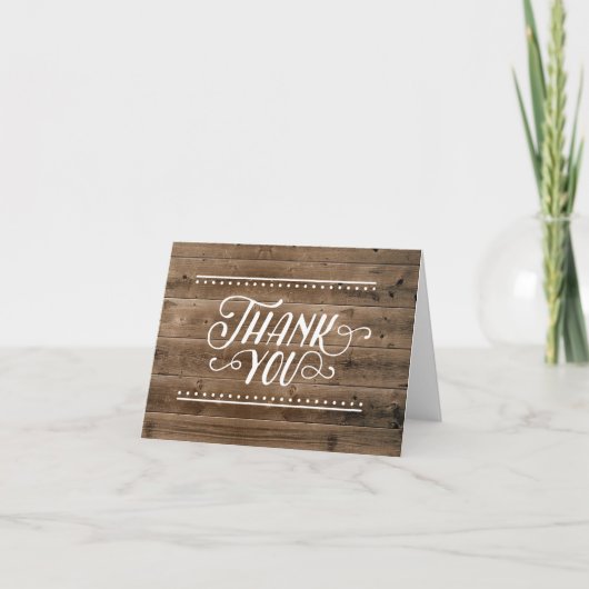 Rustic - Hartelijk dank Bedankkaart (Voorkant)
