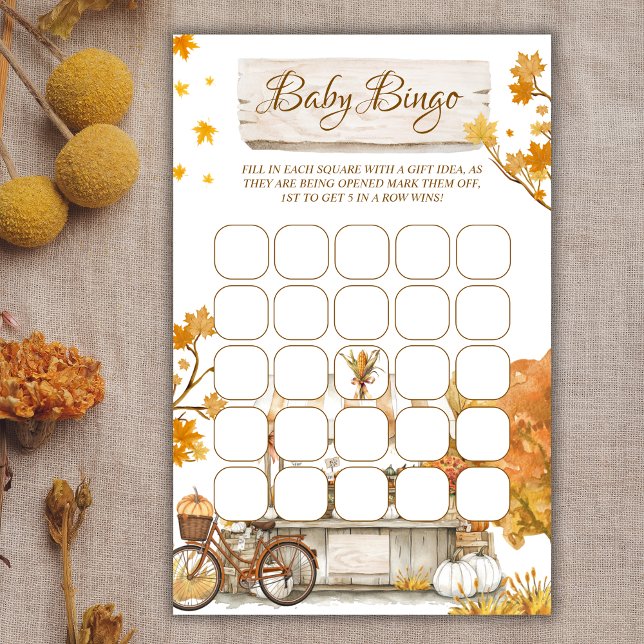 Rustic Harvest Baby Bingo Douche Spel (Creator heeft geüpload)