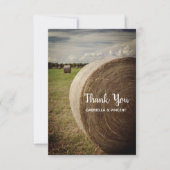 Rustic Hay Bales Ranch Wedding Bedankt (Voorkant)