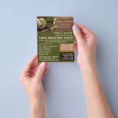 Rustic Health Food Store Advertising Flyer (Hand)