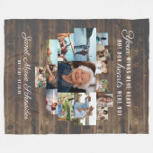 Rustic Heart | 15 Fotocollage Memorial Blanket Fleece Deken (Voorkant (Horizontaal))