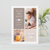 Rustic Heart Doodles | Aankondiging van de datum (Staand voorkant)