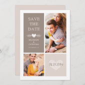 Rustic Heart Doodles | De bekendmaking van de datu Save The Date (Voorkant / Achterkant)