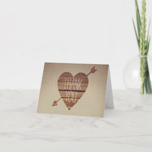 Rustic Heart Flèche Pays Merci Notes