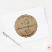 Rustic Heart Handmade With Love appeljam label (Envelop)