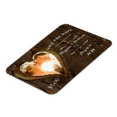 Rustic Heart met je foto Save the Date Wedding Magneet (Linkerzijde)