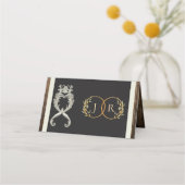 Rustic Heart & Monogram - Crème (Achterkant)